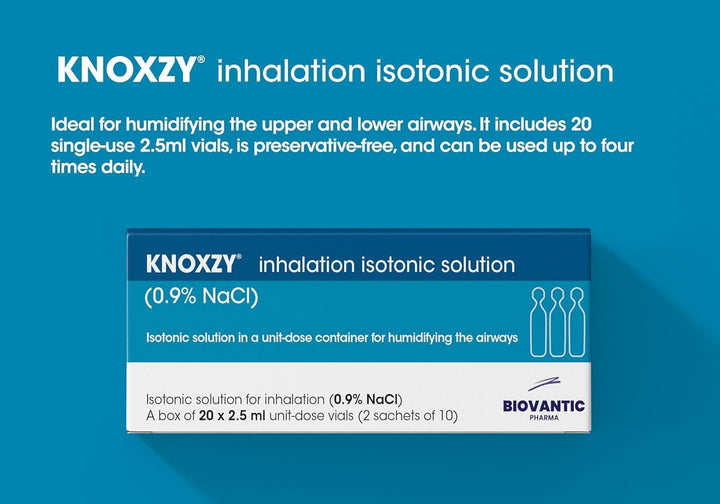 Isotonic Solution 0.9% - Sodium Chloride Nacl - Isotonic Solution for Humidifying the Airways – 20 X 2.5 Ml (Pack of 2)