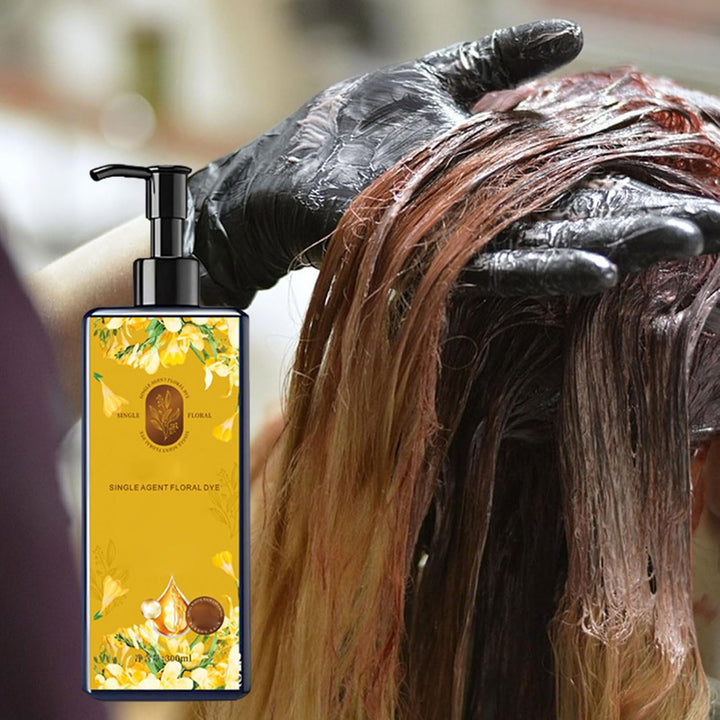 Nourishing Plant-Based Hair Color,Long-Lasting Floral Dye, Even and Natural Gray Hair Coverage, Softens and Adds Shine,Plant-Based Formula for Men & Women - Instant Effect (Natural Black)