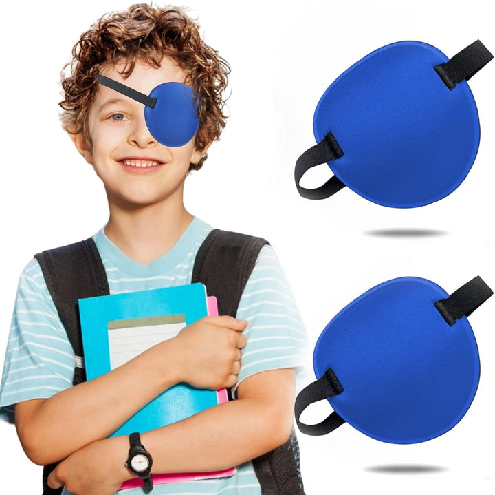 2PCS Eye Patch, Adjustable Eye Patches, Medical Eye Patch, Amblyopia Lazy Eye Patches for Left or Right Eyes, Black