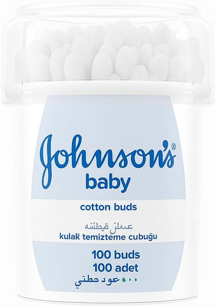 Cotton Buds (1 X Pack of 200) Soft & Gentle Ear Buds for Delicate Skin, Made of 100% Pure Cotton and Paper Sticks, Plastic-Free to Clean Delicate Areas, around Eyes and Outer Ear