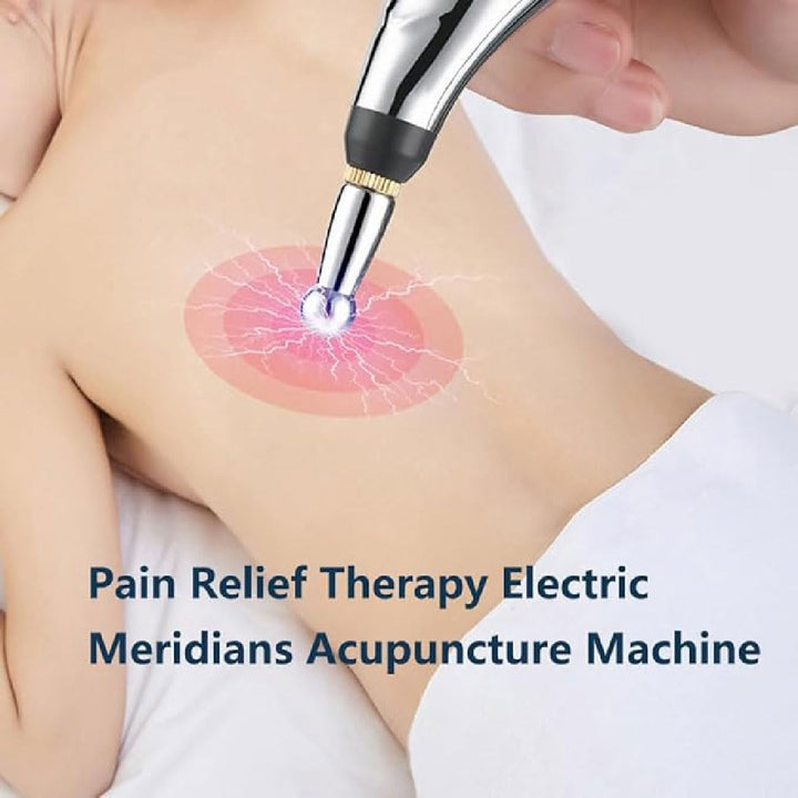 Calmera Acupuncture Healing Pen, Rechargeable Acupuncture Pen, Acupuncture Energy Pen, Pulse Relief Massage Pen with 5 Massage Heads, 9 Power Levels, Electric Meridians Acupuncture Machine