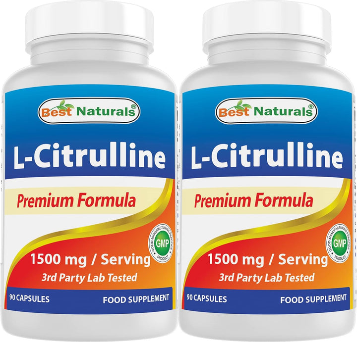 L-Citrulline Capsules - 1500Mg/Serving - Non-Gmo - Gluten Free - 90 Capsules (90 Count (Pack of 2))