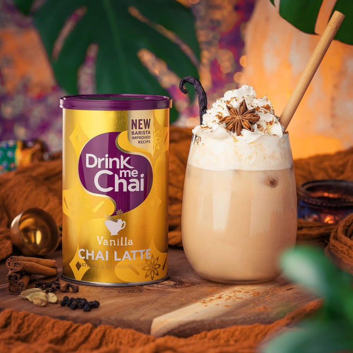 Vanilla Chai Latte 250G - Just Add Water, Vanilla Chai Latte Powder (Vanilla, Pack of 1)