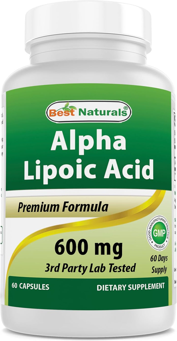 Alpha Lipoic Acid 600 Mg 60 Capsules - ALA Powerful Antioxidant (60 Count (Pack of 1))