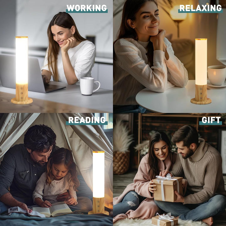 SAD Lamp, 360° Uv-Free SAD Light, 10000 LUX Light Therapy Lamp for Seasonal Affective Disorder, 3 Color Temperature & 5 Brightness, Touch Control Happy Lamp for Office/Desk/Home/Sleep