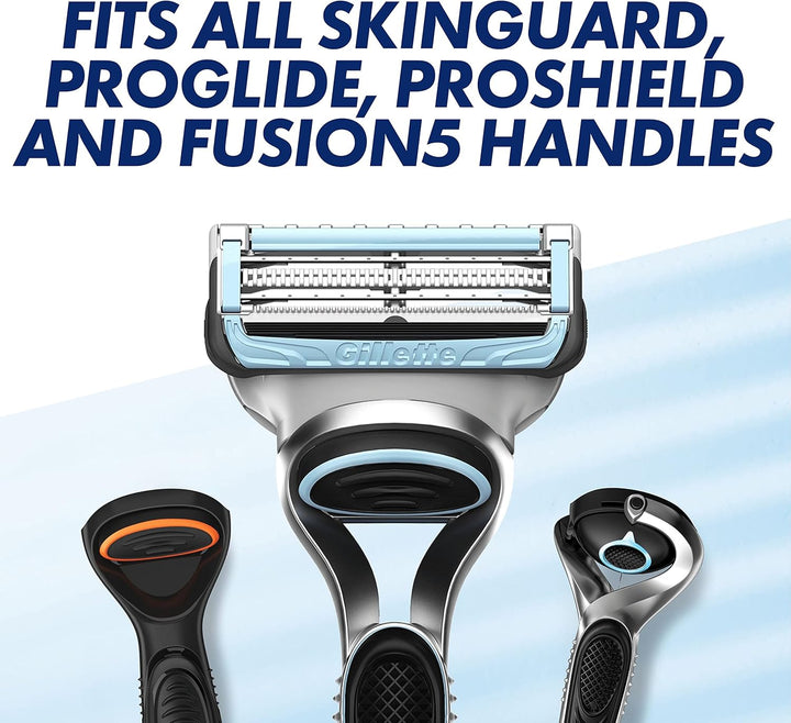 Skinguard Sensitive Razor for Men, 1 Men'S Razor Handle with 10 Blade Refills, Gentle Shave for Sensitive Skin, Reduces Irritation and Bumps