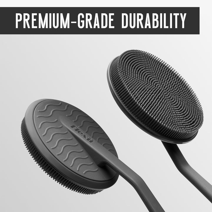 ® Silicone Back Scrubber – Premium Exfoliating Shower Brush, Long Handle Back Scrubber, Deep Clean Body Brush & Durable Back Washer for Men & Women