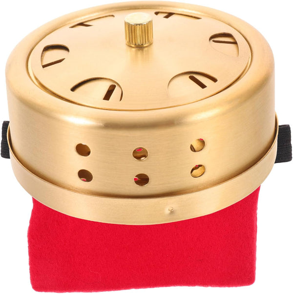 Portable Smokeless Moxibustion Box Wind Power High-Temperature Resistant Copper Burner for Home Therapy Relief and Improvement Random Color