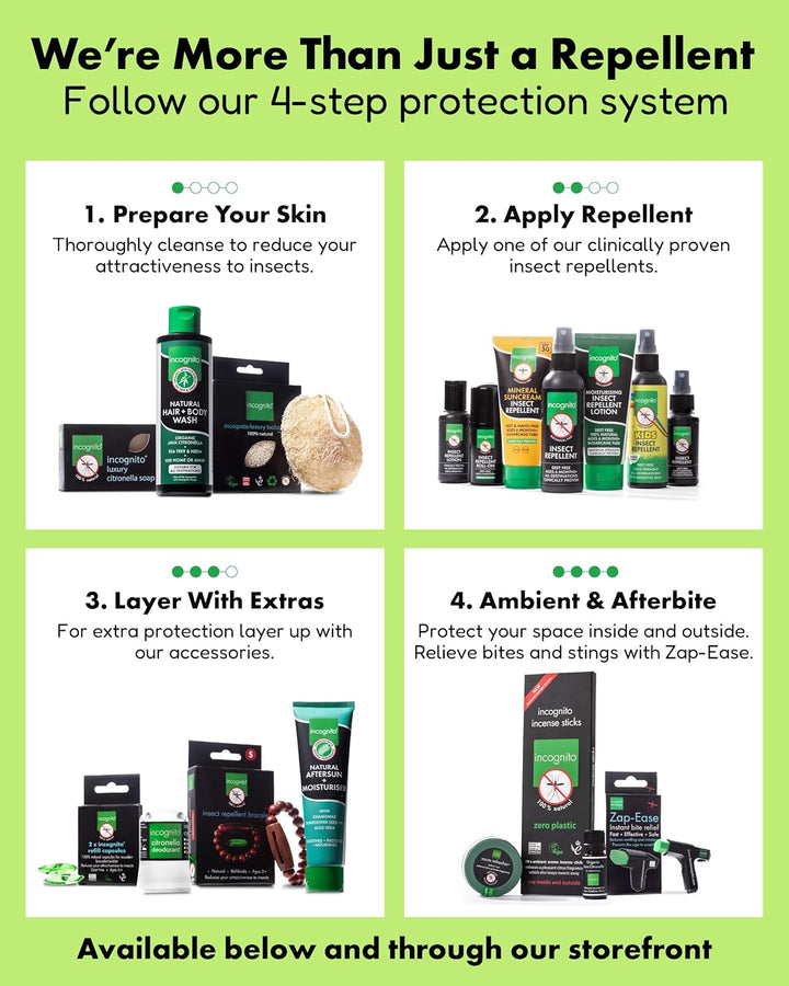 Insect Repellent Spray, 50Ml - Natural DEET Free, Shields from Wide Range of Biting Insects. Clinically Proven Protection from Ticks & Dengue Carrying Mosquitoes, Organic Mosquito Repellent