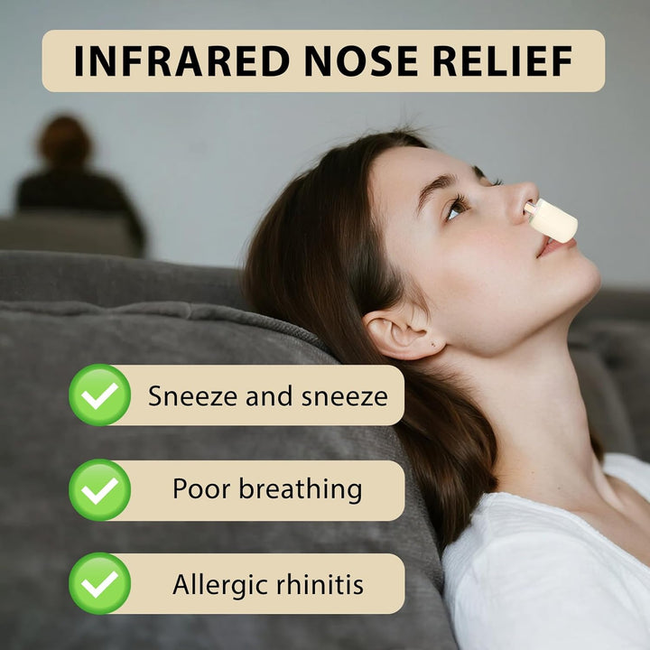 Red Light Nasal Therapy Device,Portable Infrared Light Therapy Instrument,Nasal Red Light Therapy Device,Red Light Nasal Therapy for Nose Nasal Clearing Device