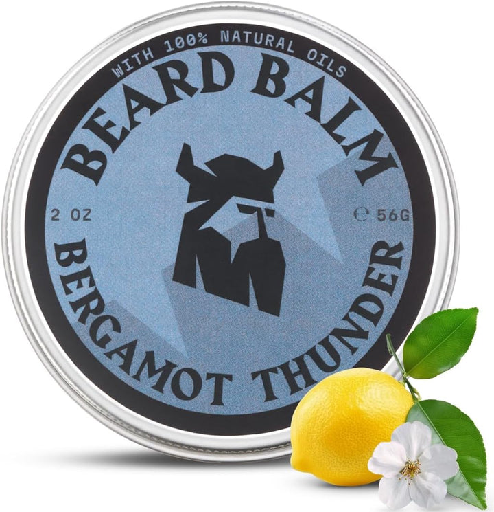 Beard Balm for Men - 60 G, Light Hold, Vanilla Scent - Leave-In Beard Conditioner with Shea Butter & Tea Tree Oil - Softener for Hydration & Styling