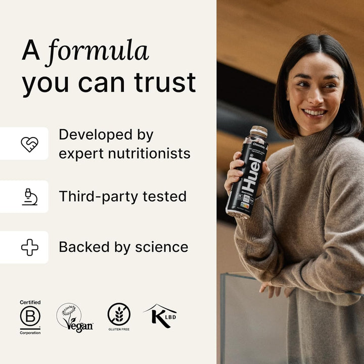 Black Edition Ready-To-Drink, 8 X 500Ml Bottles, Protein Shakes, Chocolate Flavour, High Protein Drink, 35G Protein per Bottle, Rich in Vitamin D, Fatty Acids, Calcium, Ready Meals