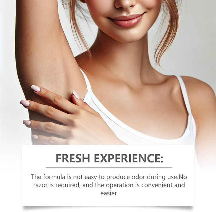 No Shave Hair Removal Cream with Scraper, 150G Hair Removal Cream for Sensitive Skin, Gentle Formula with Shea Butter, Fast and Painless Depilation for Legs, Arms, and Bikini Area, Women and Men