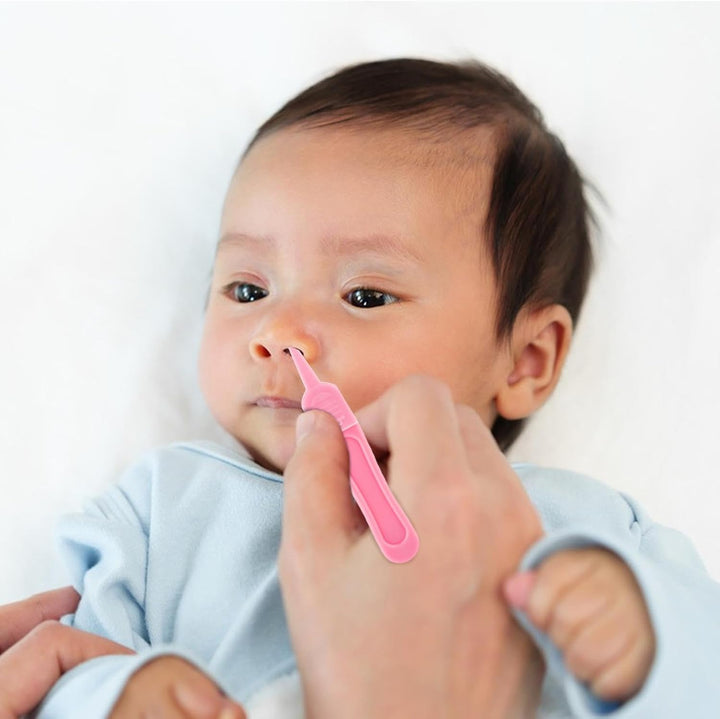 Nose Cleaning Tweezers, Nose Cleaning Tweezer with Round-Head, Safe Kid Booger Picker with Clear, Earwax and Snot Removal