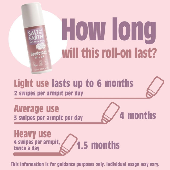 - Natural Deodorant Roll on - Lavender & Vanilla - Vegan Formula with Effective Long-Lasting Protection, Made in the UK - Suitable for Women, Men & Kids - 75Ml