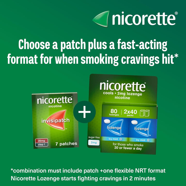 Invisipatch, Nicotine Patches Step 1, 25Mg, 14 Count, Effective and Discreet Stop Smoking and Stop Vaping Aid, Nicotine Patches to Beat Cravings & Withdrawal Symptoms(Quit Smoking or Vaping)