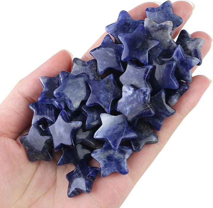 20 Pcs Crystals and Gemstones Star Healing Crystals Set Reiki Chakra Protection Polished Stones Meditation Energy Balancing Crystal