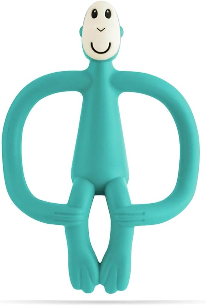 , Original Teether & Gel Applicator, Antimicrobial Silicone Teething Toys for Baby, Easy to Grip, BPA Free, 3 Months Old+, 10.5 Cm, Dusty Pink Monkey