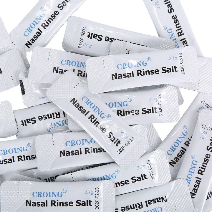 160 Packets Neti Pot Salt, Nasal Rinse Salt, Sinus Rinse Salt, Nose Wash Sachets, Nasal Irrigate Salt, Nasal Flush Saline, Sinus Relief