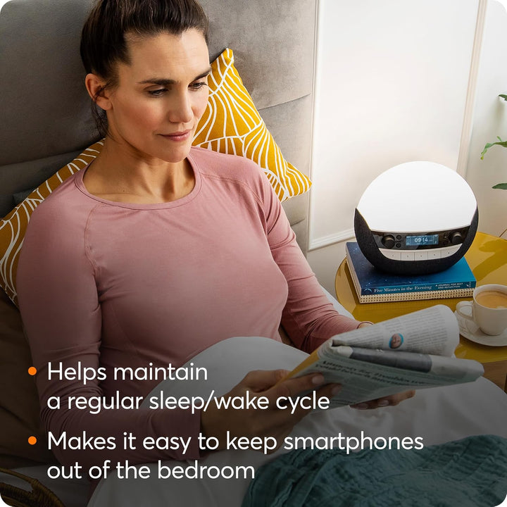Bodyclock Luxe 750DAB - Wake-Up Light with DAB Radio, Bluetooth Speakers, Low-Blue Light for Sleep