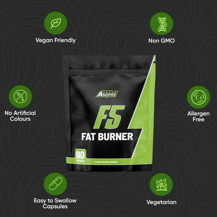 F5 Weight Loss Pills - Fat Burners for Men - Fat Burners for Women Weight Loss - 90 Capsules Fat Burner Suitable for Men & Women - UK Made