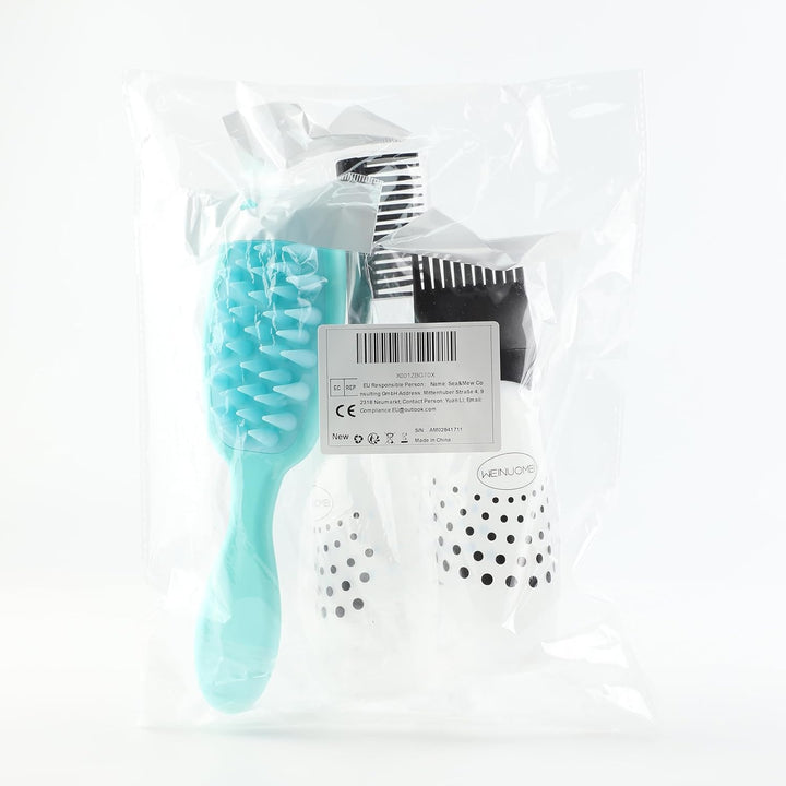 Hair Oil Applicator Bottle, 3Pcs Root Comb Applicator Bottle with 1 Hair Massager, Scalp Oil Applicator with Graduated Scale for Salon Home DIY