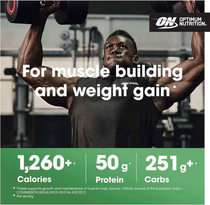 Serious Mass Protein Powder High Calorie Mass Gainer with Vitamins, Creatine and Glutamine, Strawberry, 8 Servings, 2.73 Kg, Packaging May Vary