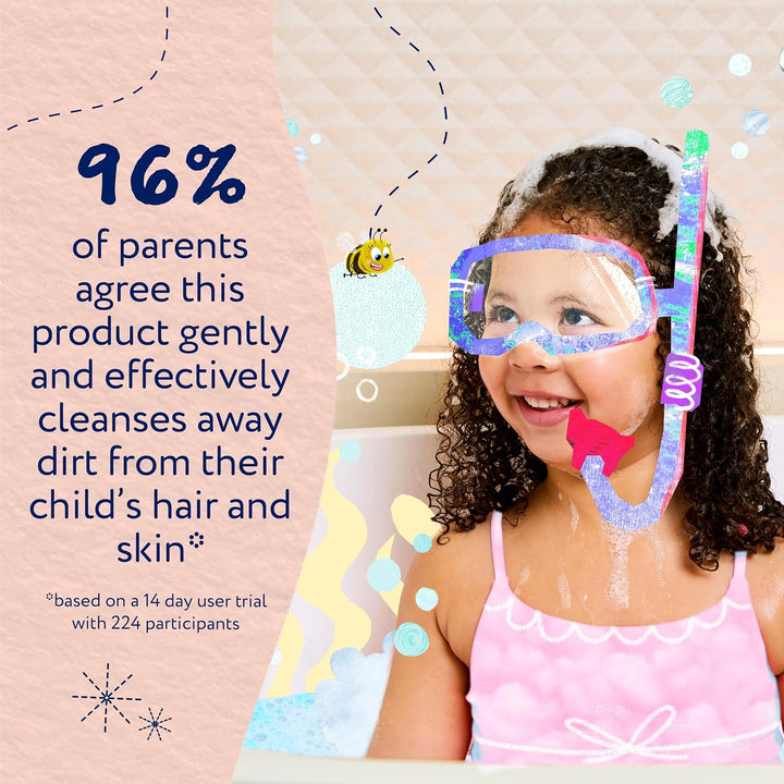 Kids Hair & Body Wash, Peach & Apricot | Tear-Free, Gently Cleanses | Suitable for Dry, Sensitive Skin, 250Ml