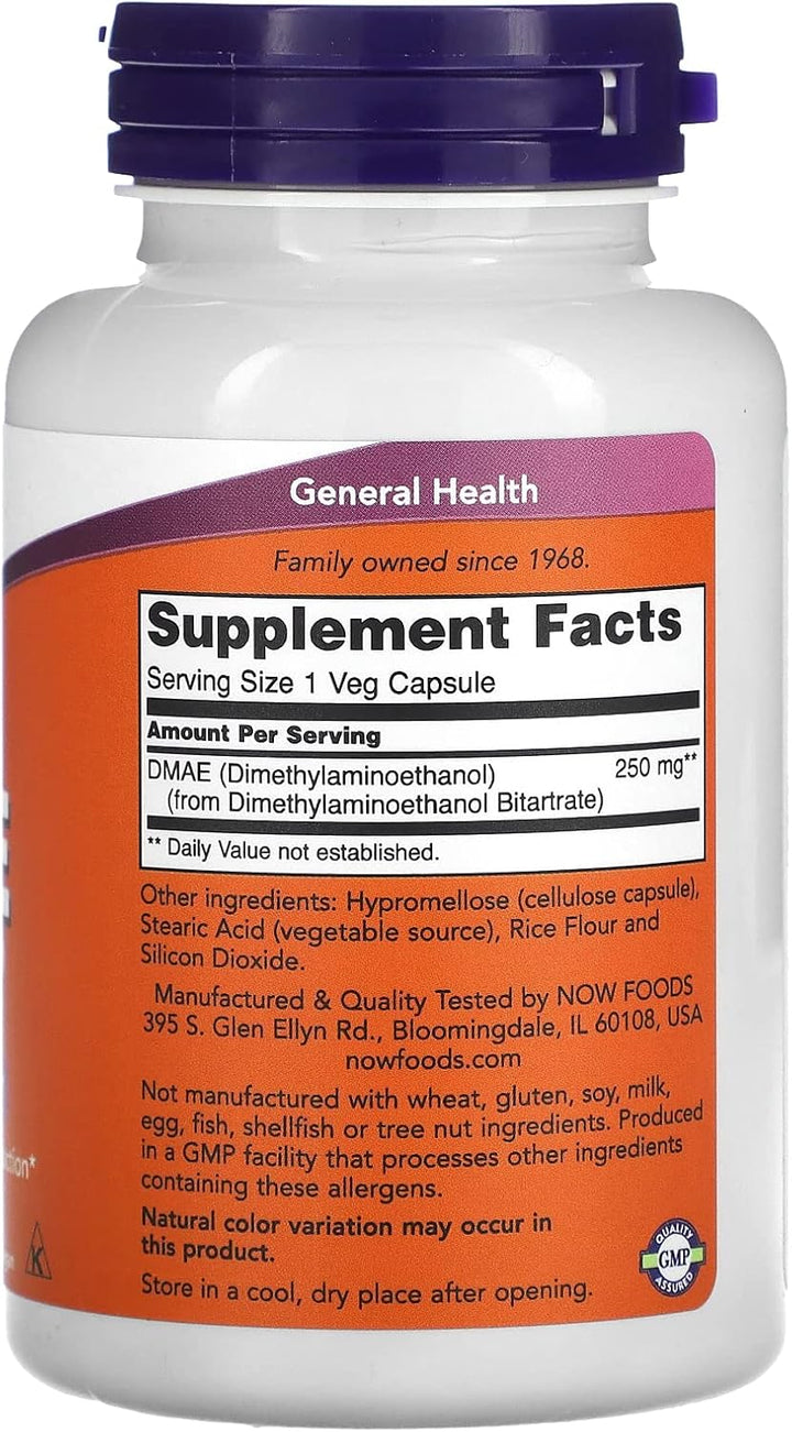 Foods DMAE (Dimethylaminoethanol), 250Mg - 100 Vcaps