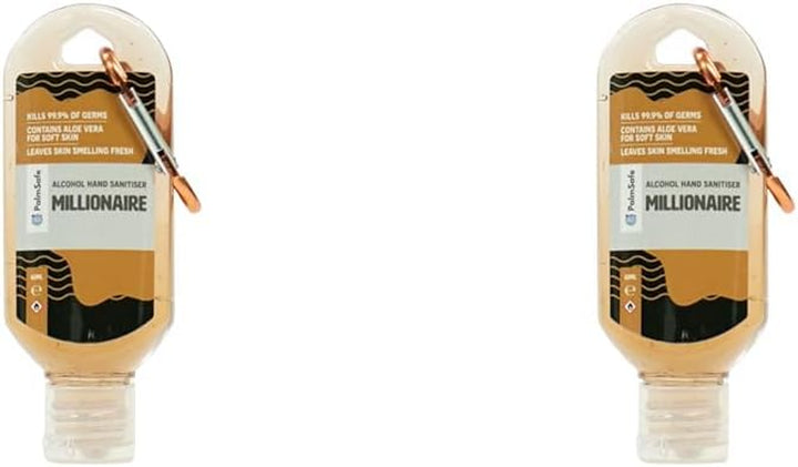 Watermelon 60Ml anti Bacterial Premium Hand Sanitiser Travel Size Refillable Clip Bottle Quick Drying Non Sticky Extra Moisturising Kills 99.9% of Viruses and Bacteria