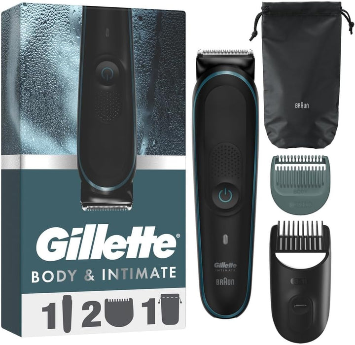 Intimate Trimmer I5 - Pubic Hair & Body Groomer for Men, Skinfirst Waterproof Manscaping Trimmer, Cordless Wet/Dry Body Hair Shaver for Private Parts & Sensitive Areas