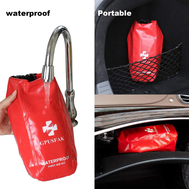 140 Piece Boat Emergency Kit 2-In-1 Waterproof First Aid Kit