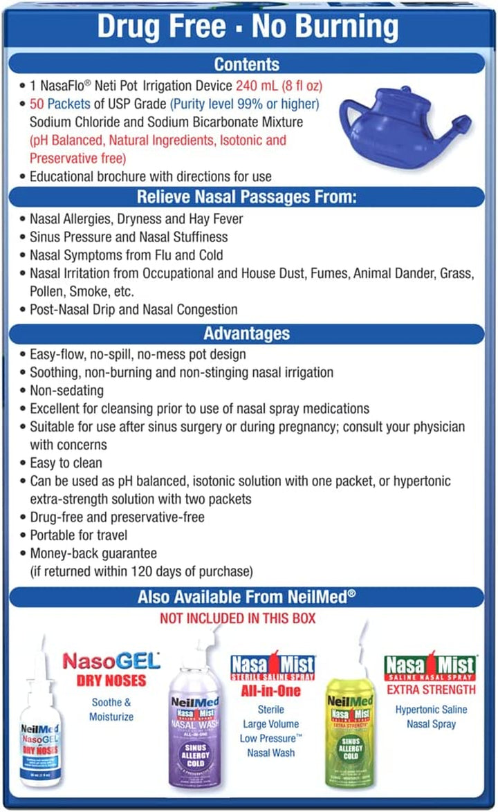 Nasaflo Daily Nasal Hygiene 60 Premixed Packets