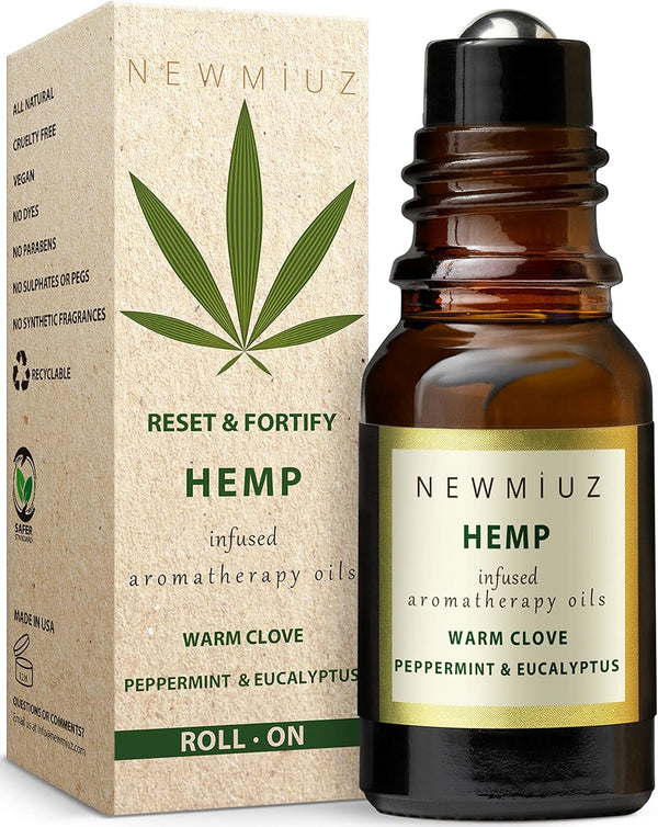 Migraine Stick Headache Roll on 300Mg Hemp Peppermint Eucalyptus Clove & Arnica Aromatherapy Grade Essential Oils for Eaze Head Destress Gifts for Women Perfect Stocking Stuffers