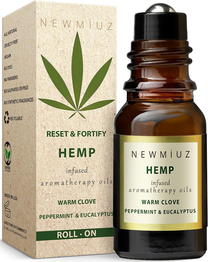 Migraine Stick Headache Roll on 300Mg Hemp Peppermint Eucalyptus Clove & Arnica Aromatherapy Grade Essential Oils for Eaze Head Destress Gifts for Women Perfect Stocking Stuffers