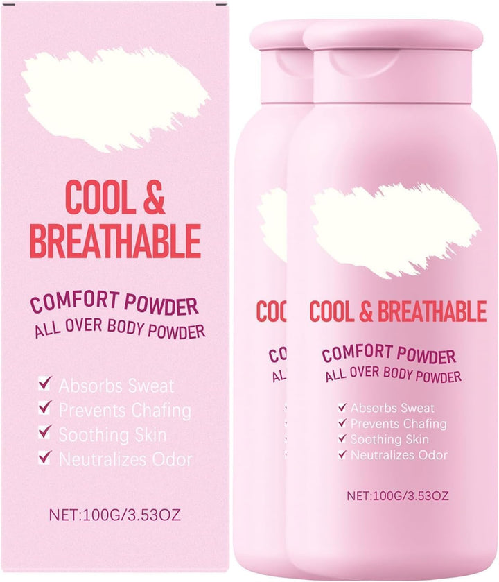 Comforting Body Powder for Women, Anti-Chafing, Cooling and Breathable, Suitable for Intimate Areas, Anti-Stain, Fast-Absorbing, Talc-Free
