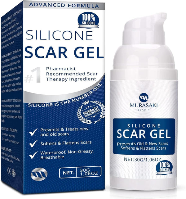 Silicone Scar Gel 30G Scar Cream,Scar Removal,Scar Treatment, Scar Removal Cream for C-Section, Stretch Marks, Acne, Surgery, Effective for Both Old and New Scars