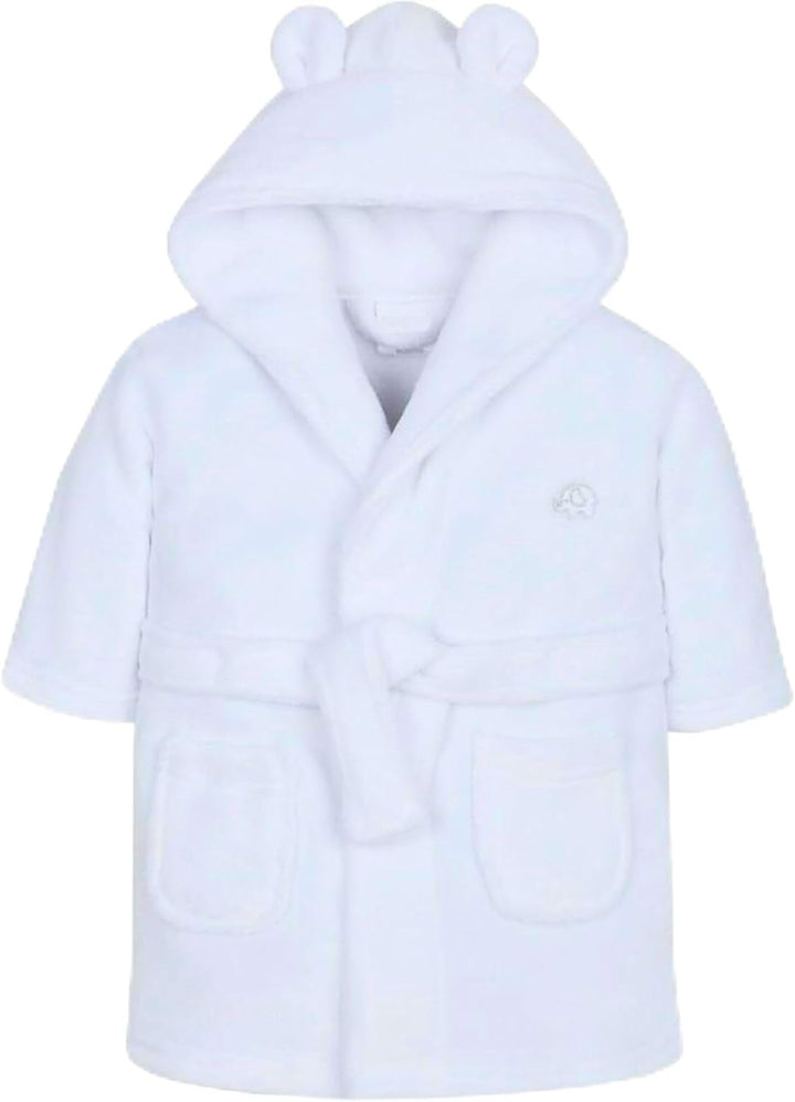 Baby Girl Boy Unisex Dressing Gown with Teddy Ears - Super Soft Plush Fleece Bathrobe | Ideal Baby Gift Hooded Bath Robe | Baby Girls' Robes (Ages 6-24 Months)
