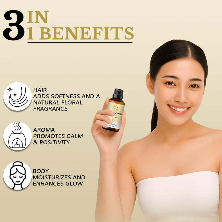 Frankincense Essential Oil 30Ml - 100% Pure and Natural - Therapeutic Grade Essential Oil for Skin, Home Fragrance, 1Fl. Oz