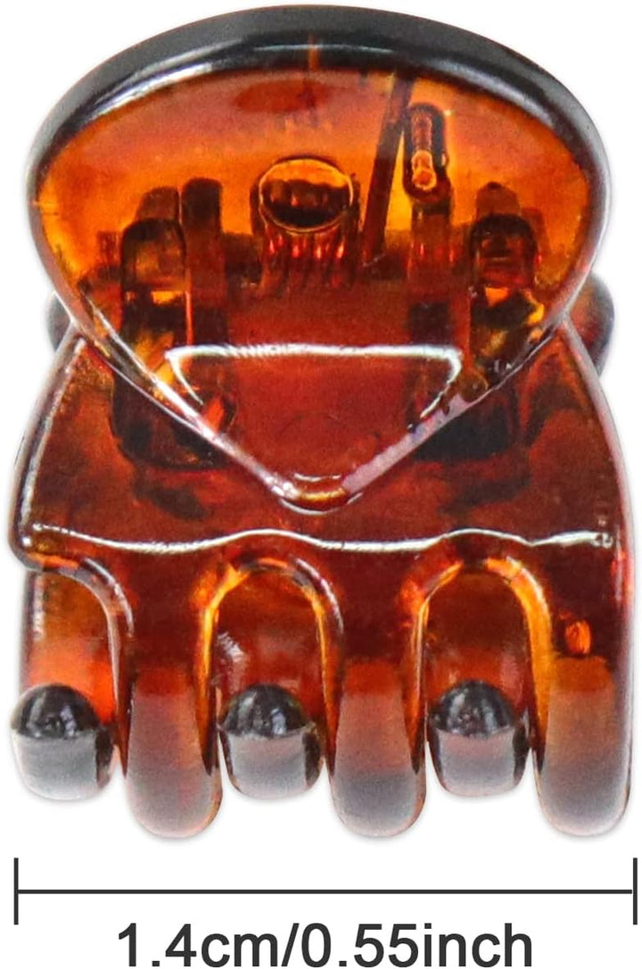 30PCS Mini Hair Clips, Small Hair Clips, Mini Claw Hair Clips, Small Hair Clips for Women with Storage Bags, Non-Slip Hair Catch for Women Girl'S Hair Black and Brown