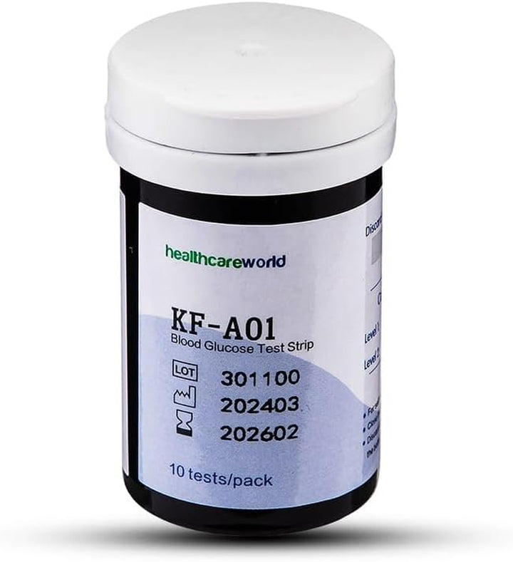 Diabetes Test Strips for Blood Glucose Monitor 100 X Strips & 100 X Lancets, Glucose Test Strips, Blood Lancets for UK Diabetics No Coding Needed