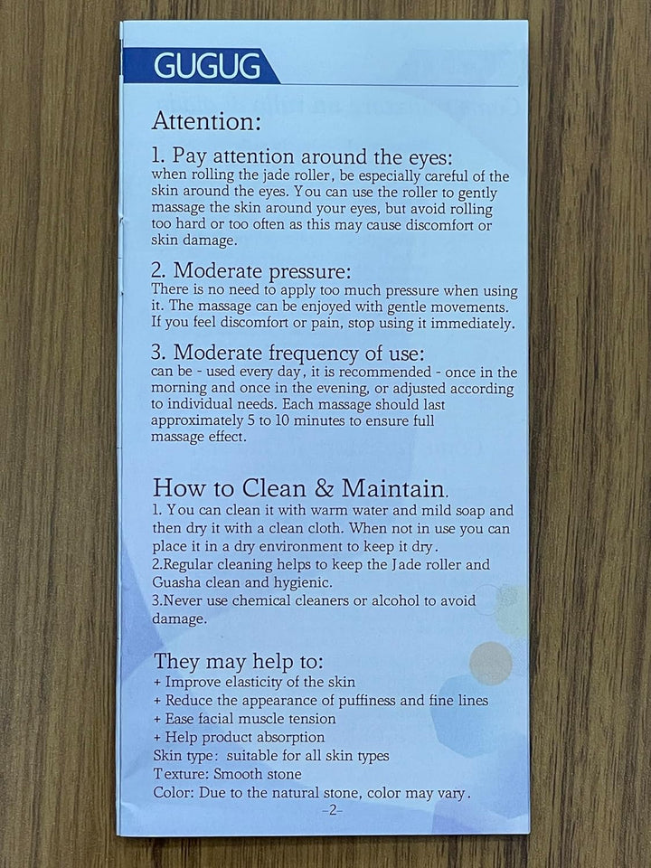 Gua Sha and Jade Roller Set, Gua Sha Stone, Face Roller Massage Tool for Skin Care Routine, Guasha Tool for Face, Neck and Body Muscle