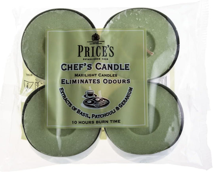 - Chef'S Jar Candle - Odour Eliminating Candle - Made with Basil, Patchouli & Geranium Extracts - Clean, Fresh, Quality Fragrance - Long Lasting Scent