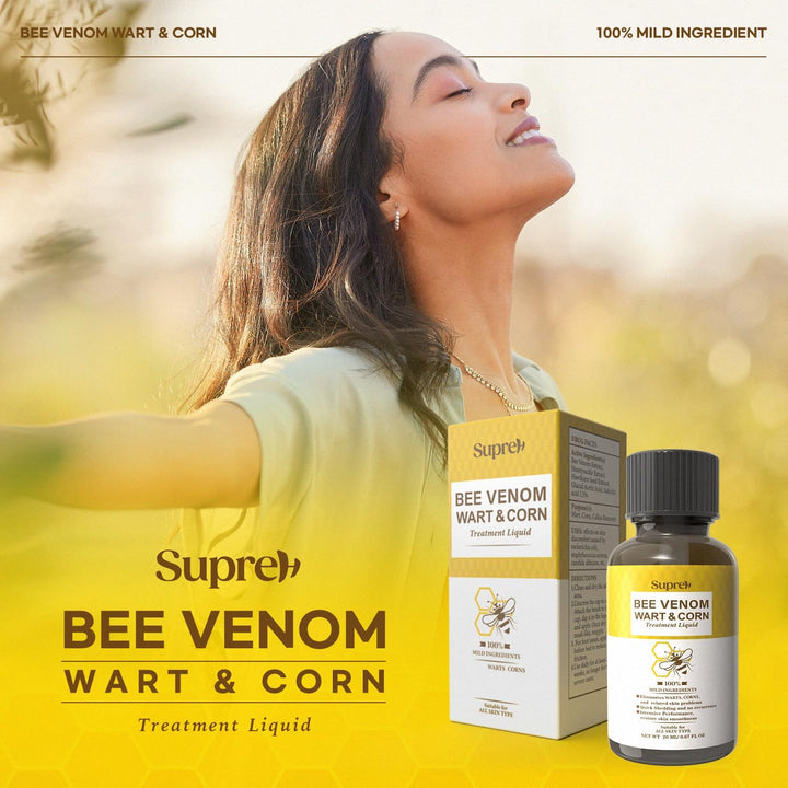 Fast-Acting Bee Venom Wart Remover: Wart Freeze off with Salicylic Acid & Bee Venom Cream - Wart Removal for Plantar Wart Genital Wart Common Wart on Face Hand Finger 30