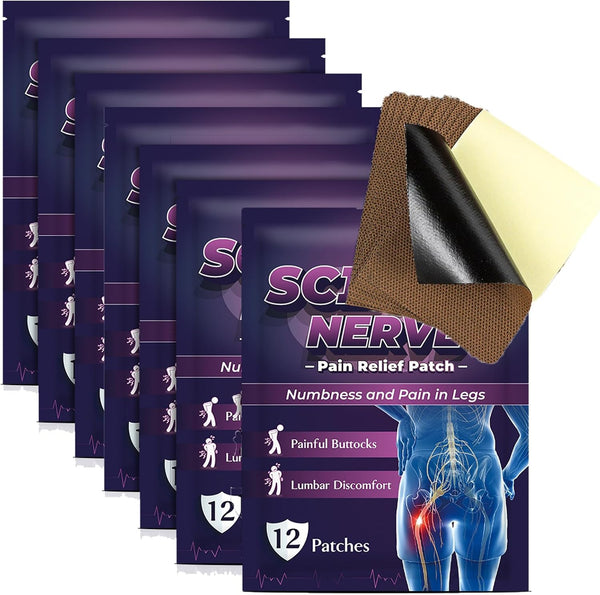 Sciati-Ca Pain Relief Patches,84Pcs Back Pain Relief Patches,Shoulder & Arm & Leg & Knee,Heat Patches for Joint,Effectively Sooth Joint Pain,Relieve Buttock Pain & Relax Muscle Soreness-84Pcs