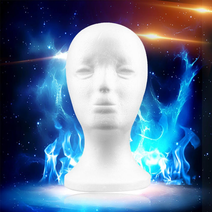 2Pc Female Styrofoam Foam Mannequin Head Stand Model Display Wig Polystyrene Mannequin Manikin Folding