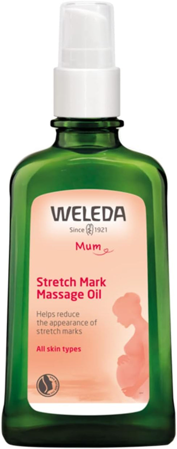 Stretch Mark Oil, Body Oil, Massage, Developed with Midwives, Vitamin A,D & E, anti Inflammatory, Dermatologically Tested, 100% Certified Natural, Vegan, 100Ml
