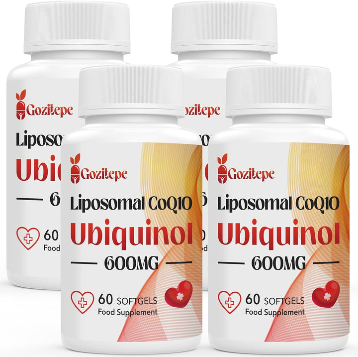 Liposomal Coq10 Ubiquinol 600Mg, 60 Mini Softgels, High Strength Active Coenzyme Q10, Enhanced Absorption, Premium Quality Formula, 60 Count (Pack of 1)
