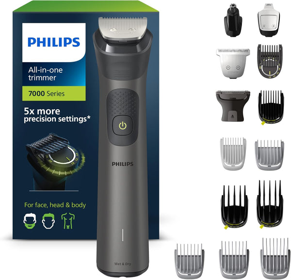 Series 7000 All-In-One Trimmer, 15-In-1 Multigroom for Face, Head and Body, One Tool - Ultimate Precision, 26 Length Settings (0.5-20 Mm) (Model MG7950/15)