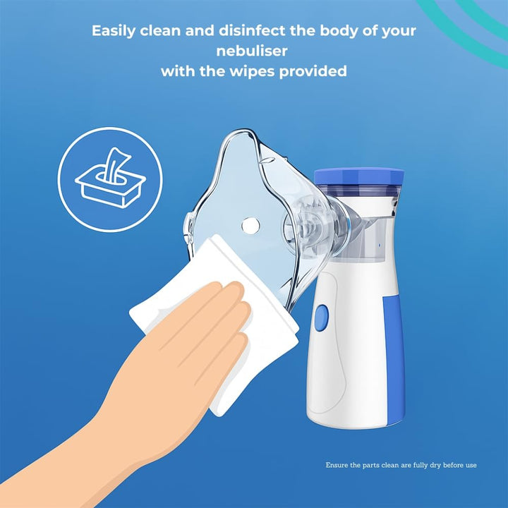 Saline Solution 0.9% - 30 X 4 Ml Vials & Nebuliser Cleaning Wipes X10 | Sodium Chloride NACL | Sterile Inhalation Saline Solution | Isotonic Solution